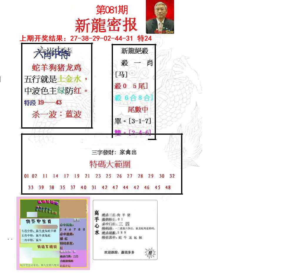 081期新龙密报[图]