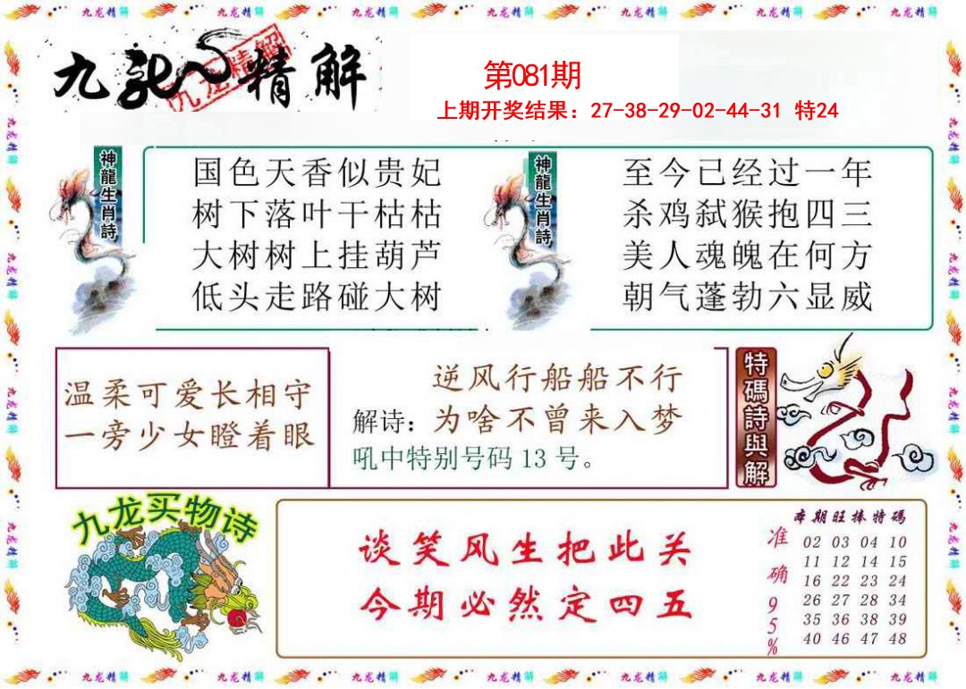 081期九龙精解[图]