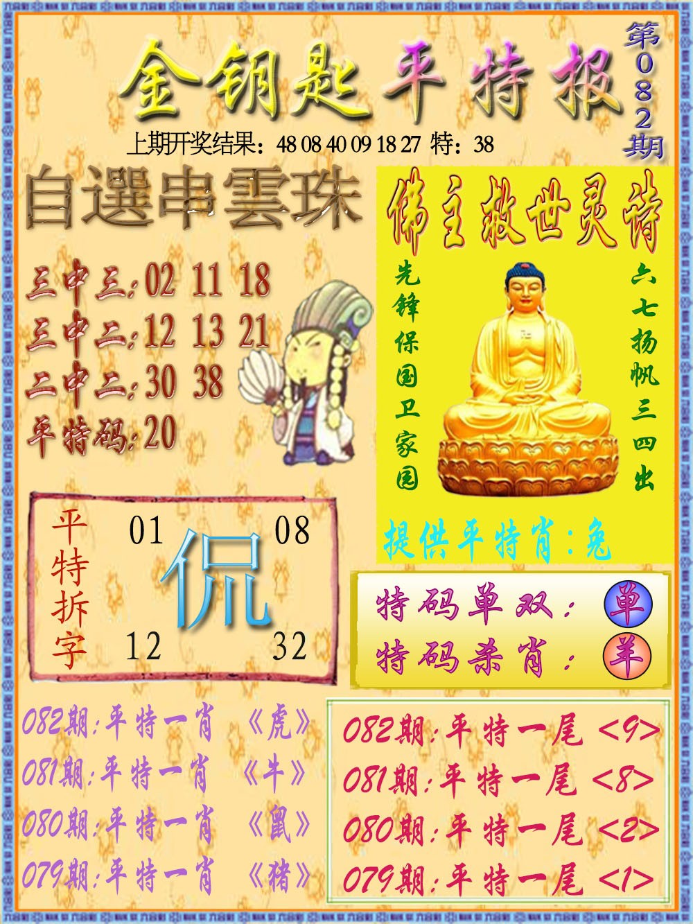 082期金钥匙平特报[图]