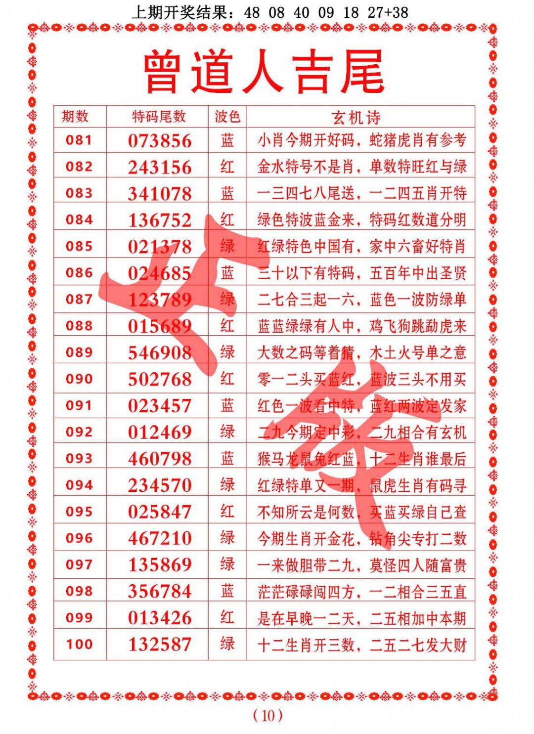 082期曾道人吉尾[图]