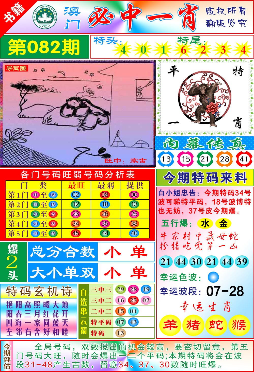 082期澳门玄机一特[图]