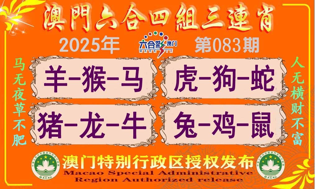 083期六合四组三连肖[图]