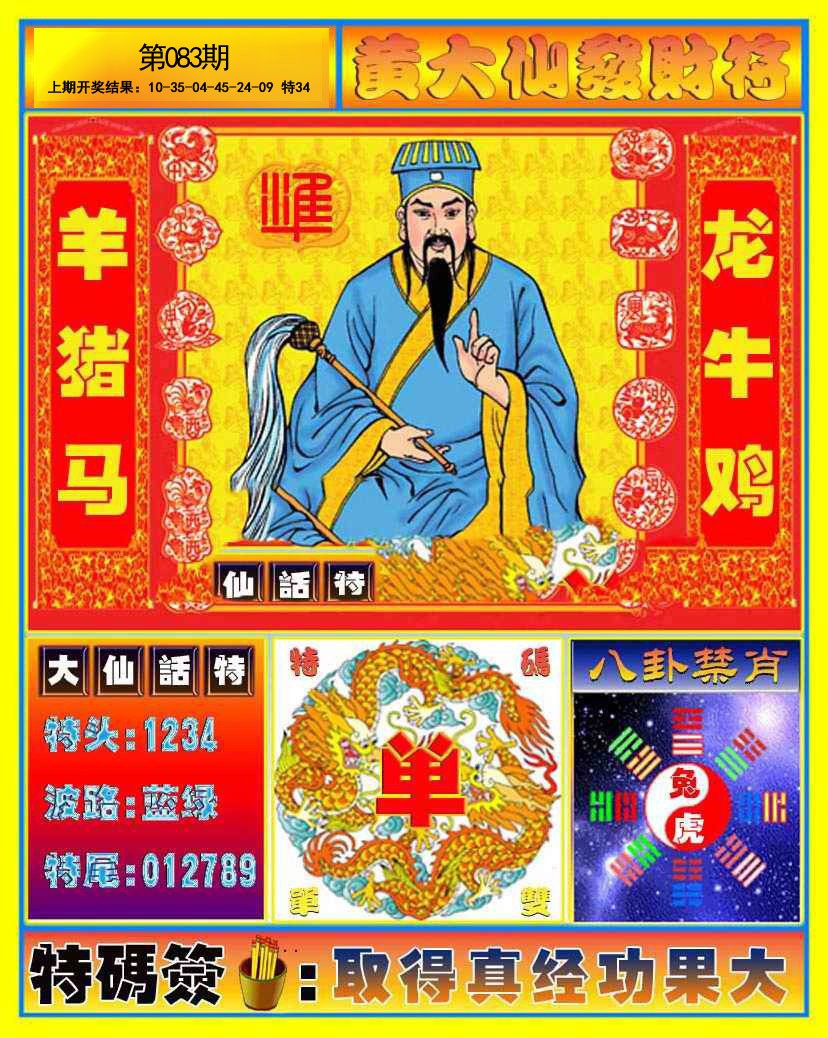 083期黄大仙发财符[图]