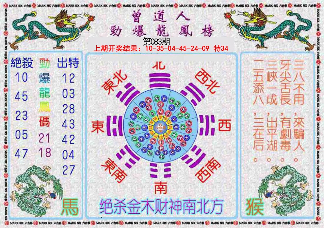 083期曾道人劲爆龙凤榜[图]