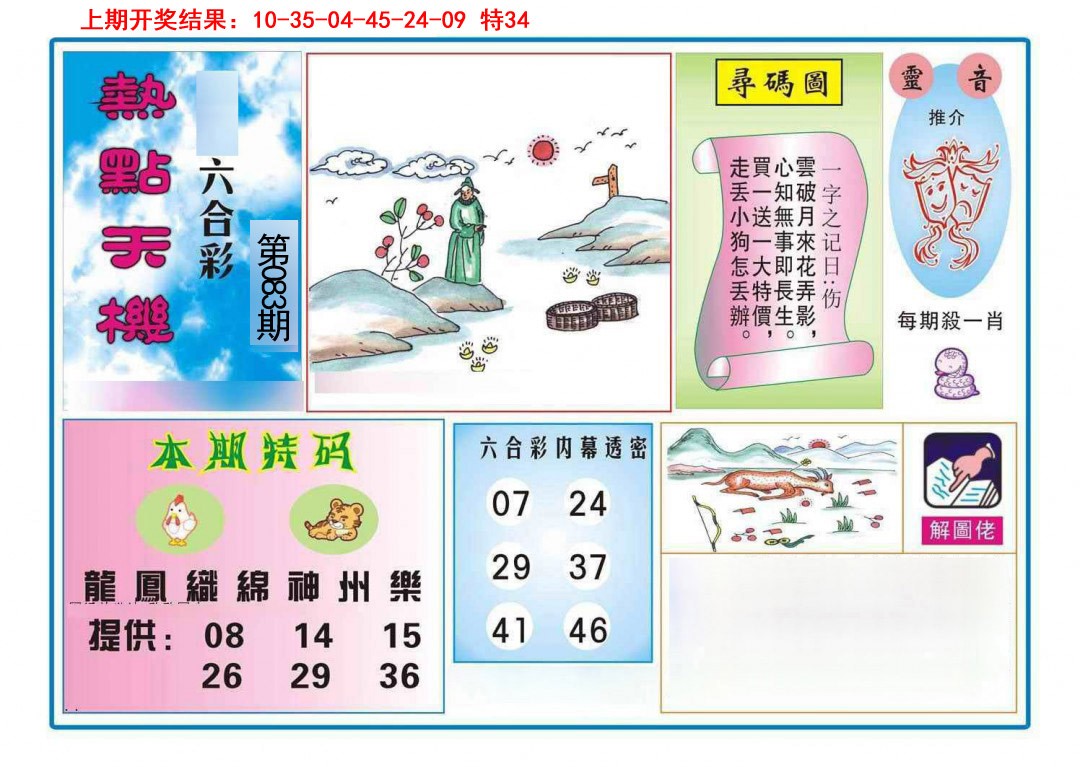 083期热点天机[图]
