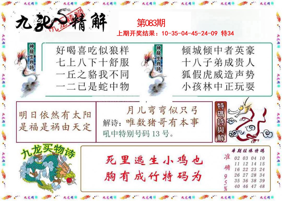 083期九龙精解[图]