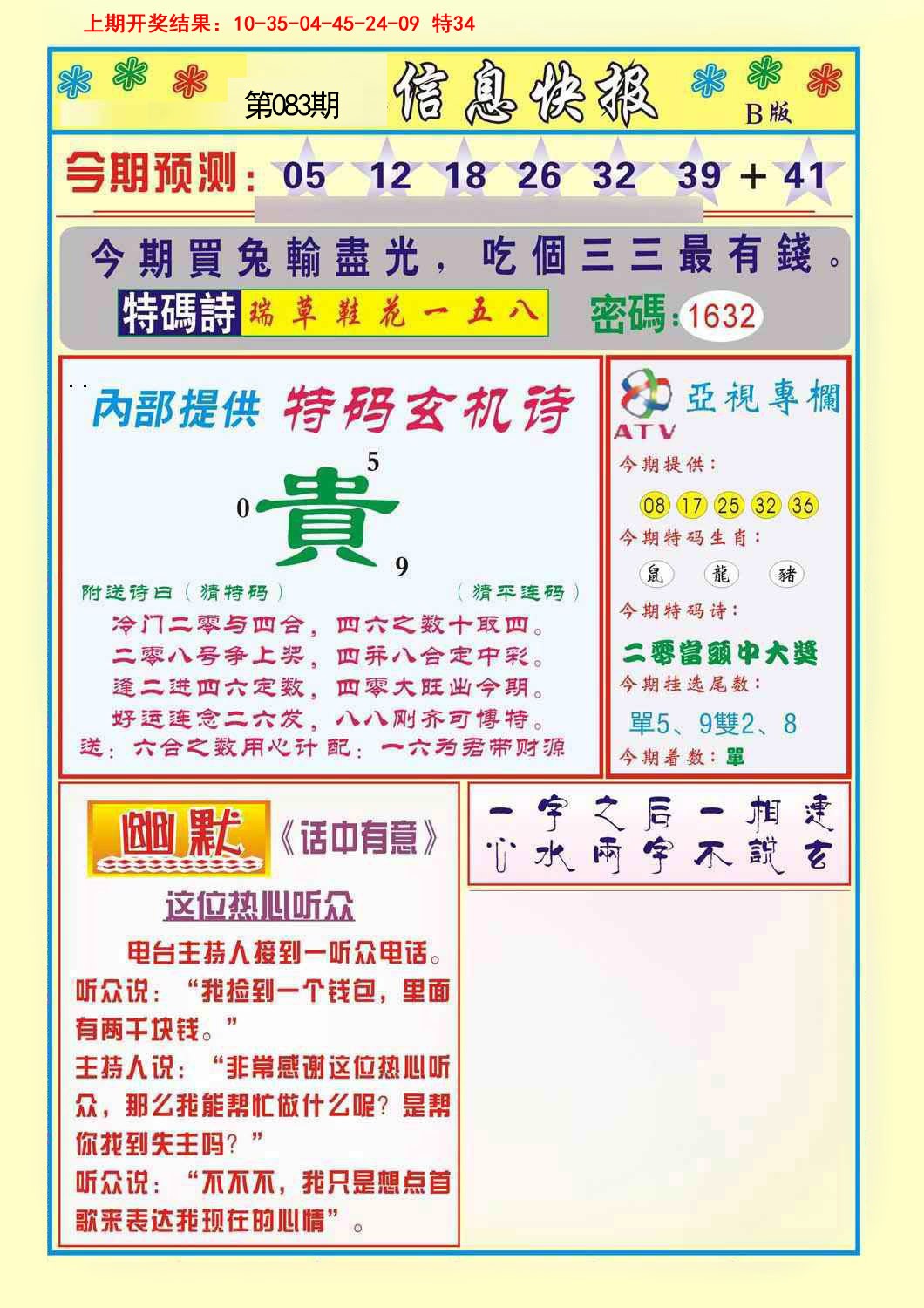 083期信息快报B[图]