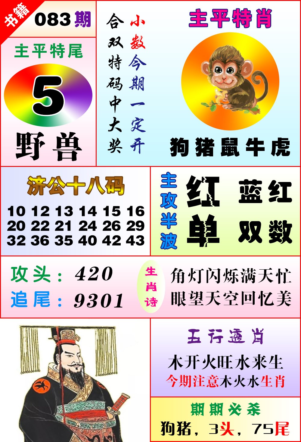 083期澳门狗头铡[图]