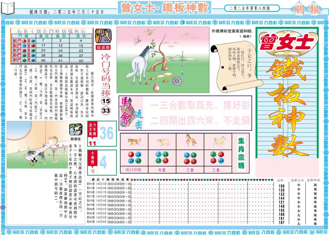 084期曾女士铁板神数A[图]