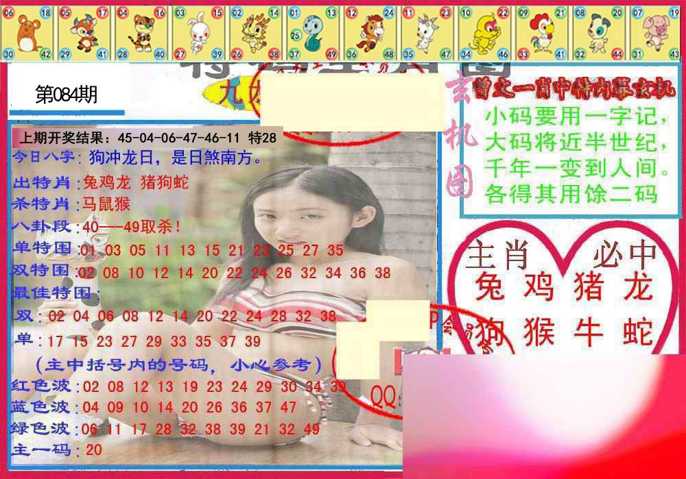 084期特码生肖图[图]