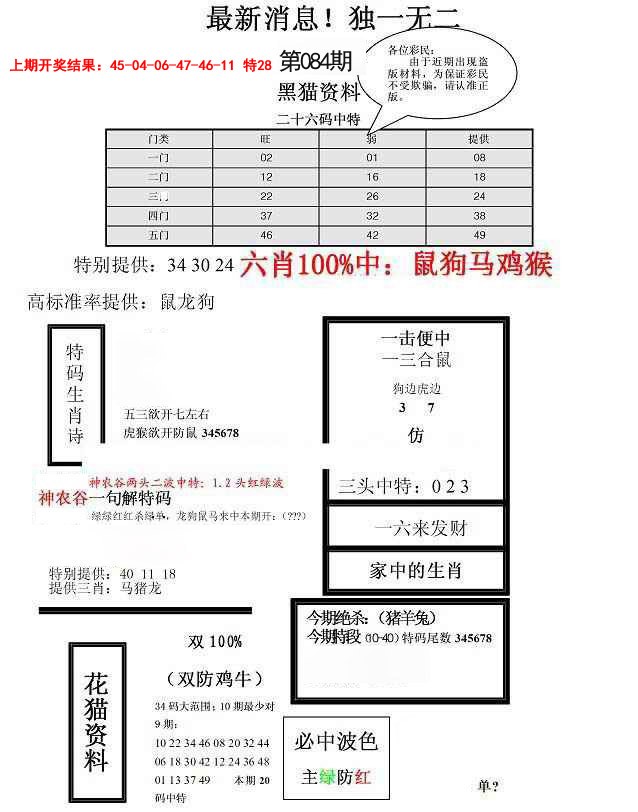 084期独一无二(正)[图]