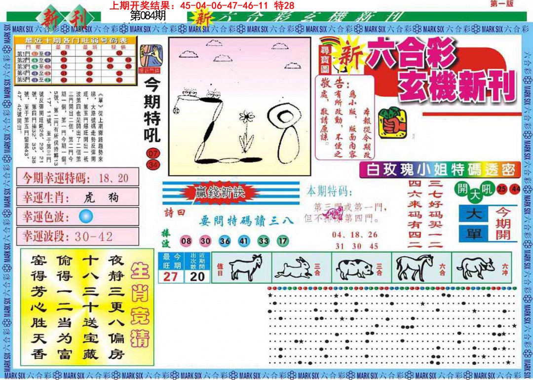 084期新六合彩特码新刊A[图]