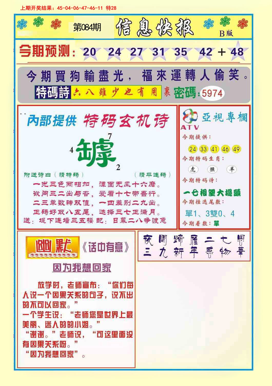 084期信息快报B[图]
