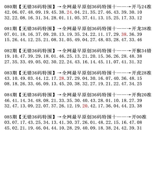 085期36码特围[图]