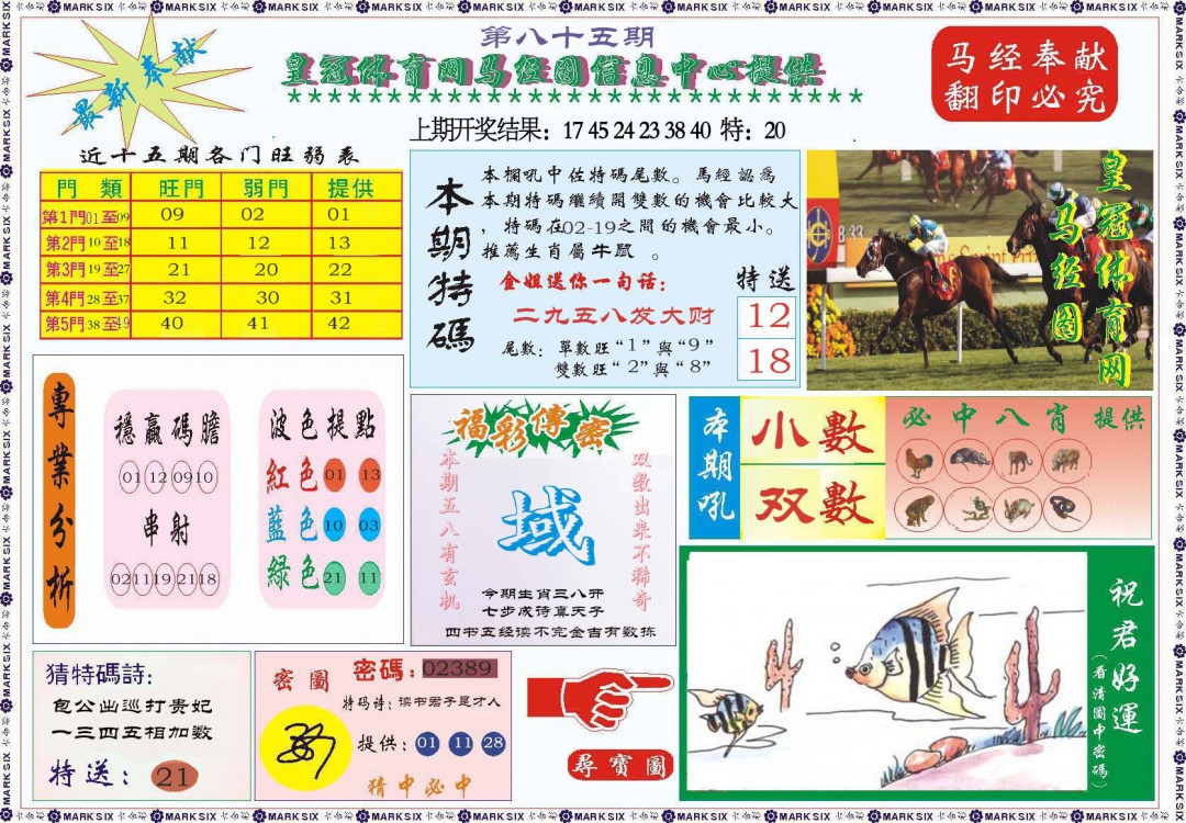 085期体育网马经图[图]