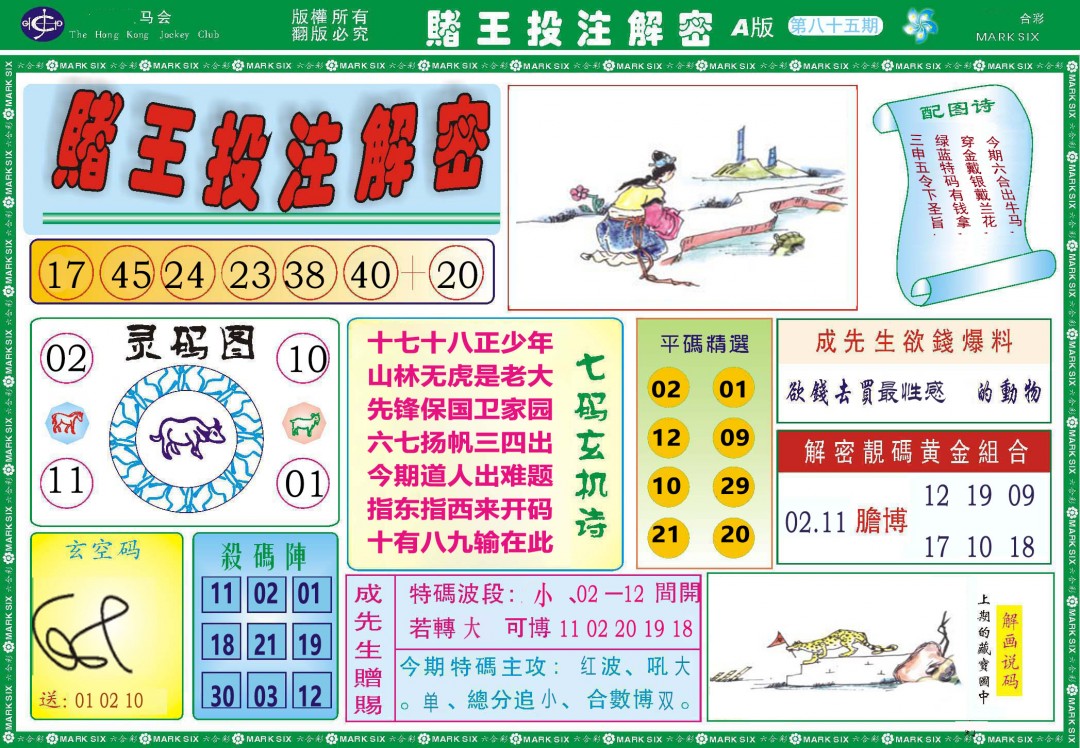 085期赌王投注解密[图]