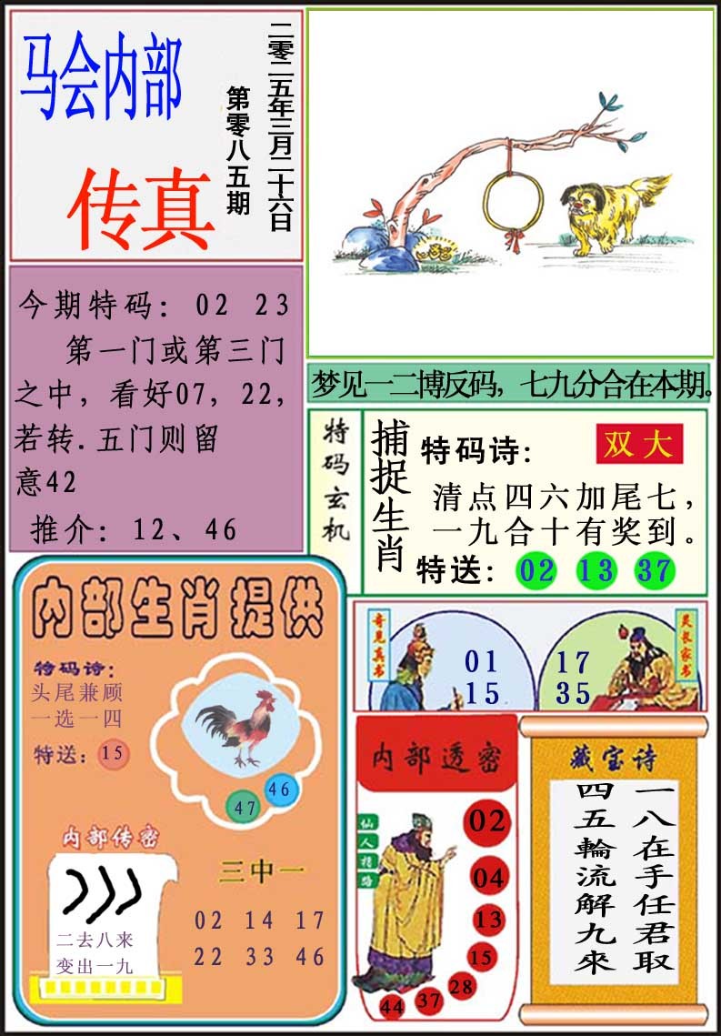 085期马会内部传真[图]
