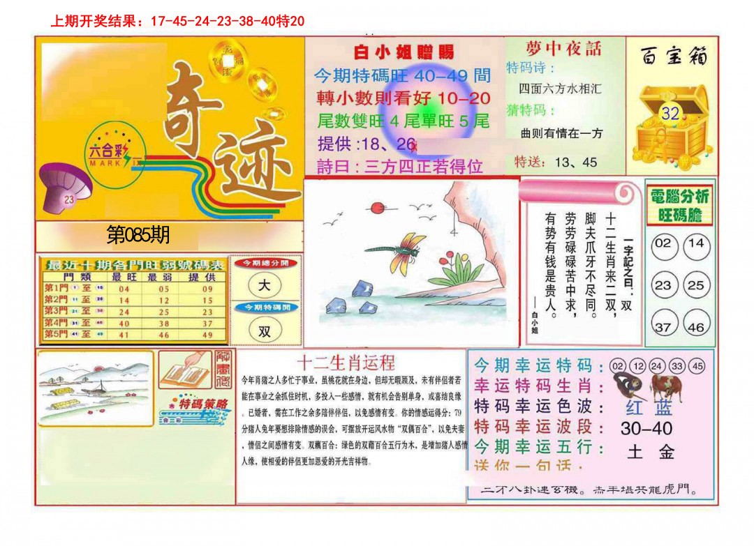 085期九龍奇迹A(推荐)[图]