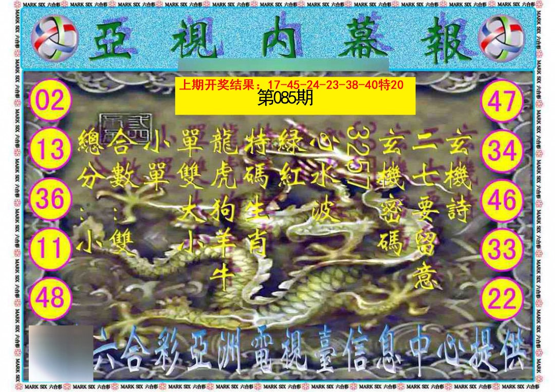 085期亚视内幕报[图]