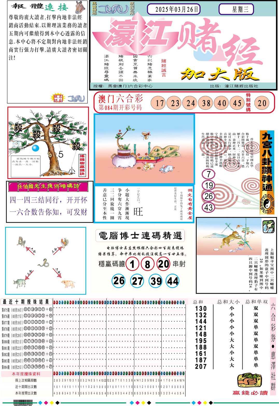085期濠江赌经A加大版[图]