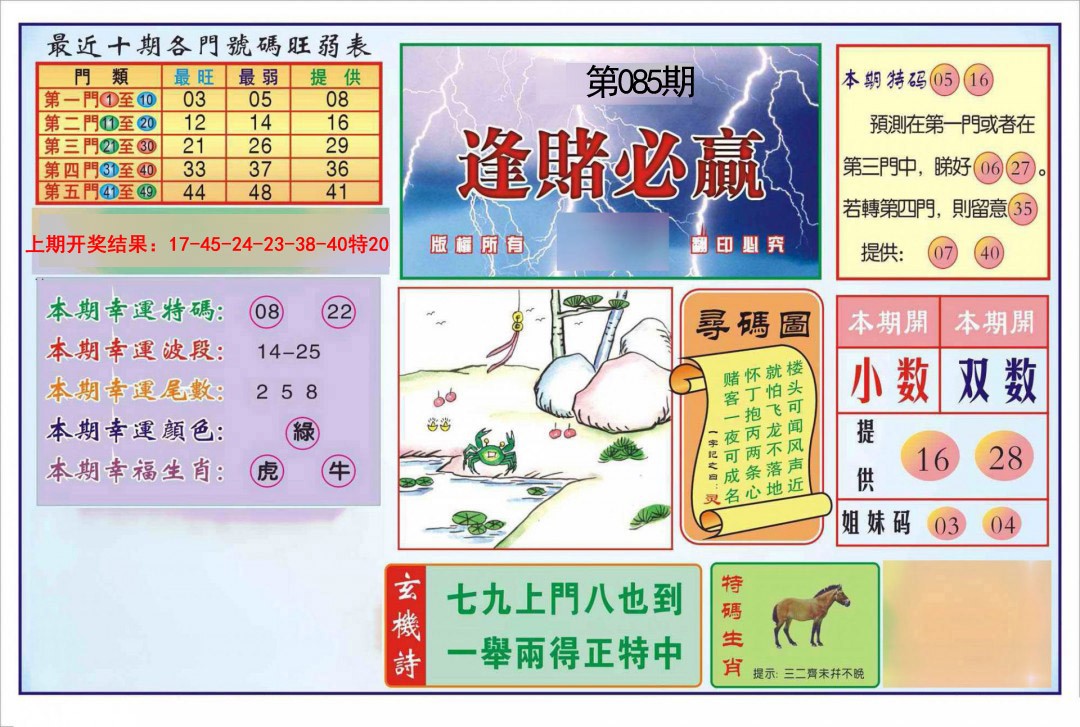 085期逢赌必羸[图]