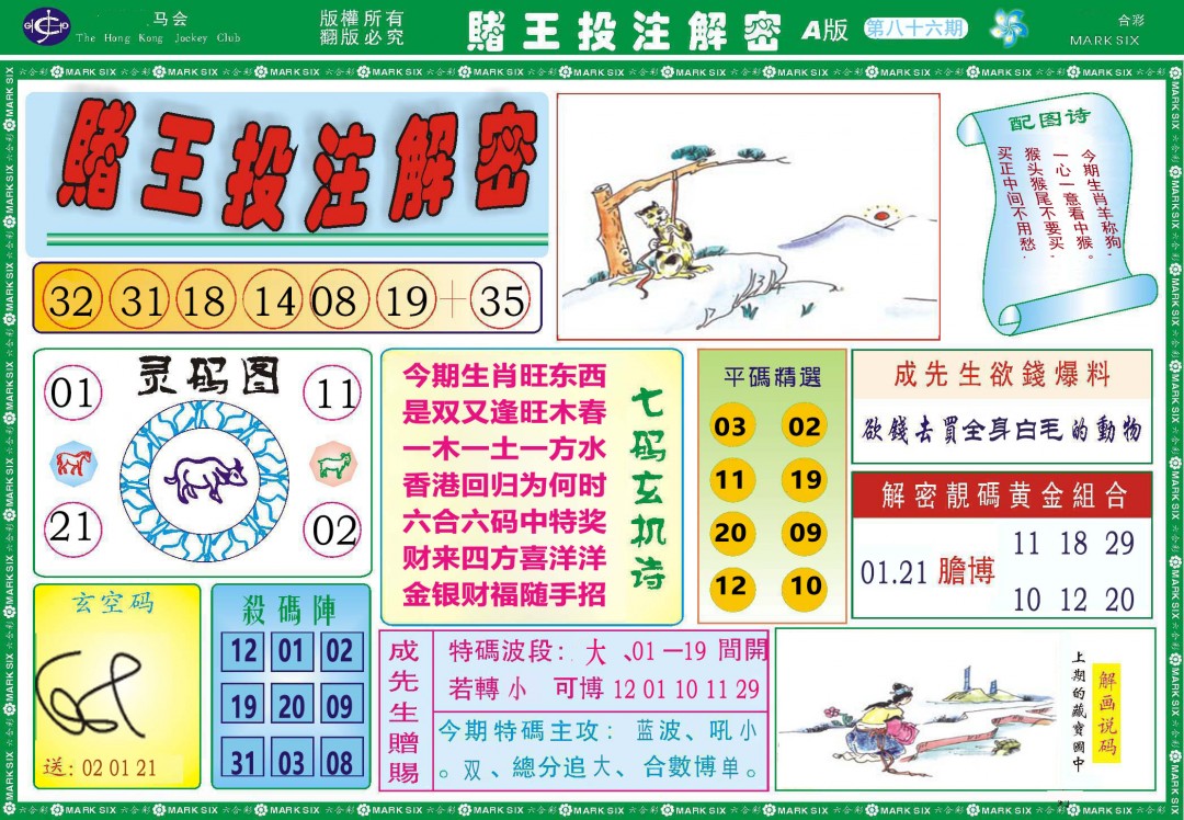 086期赌王投注解密[图]