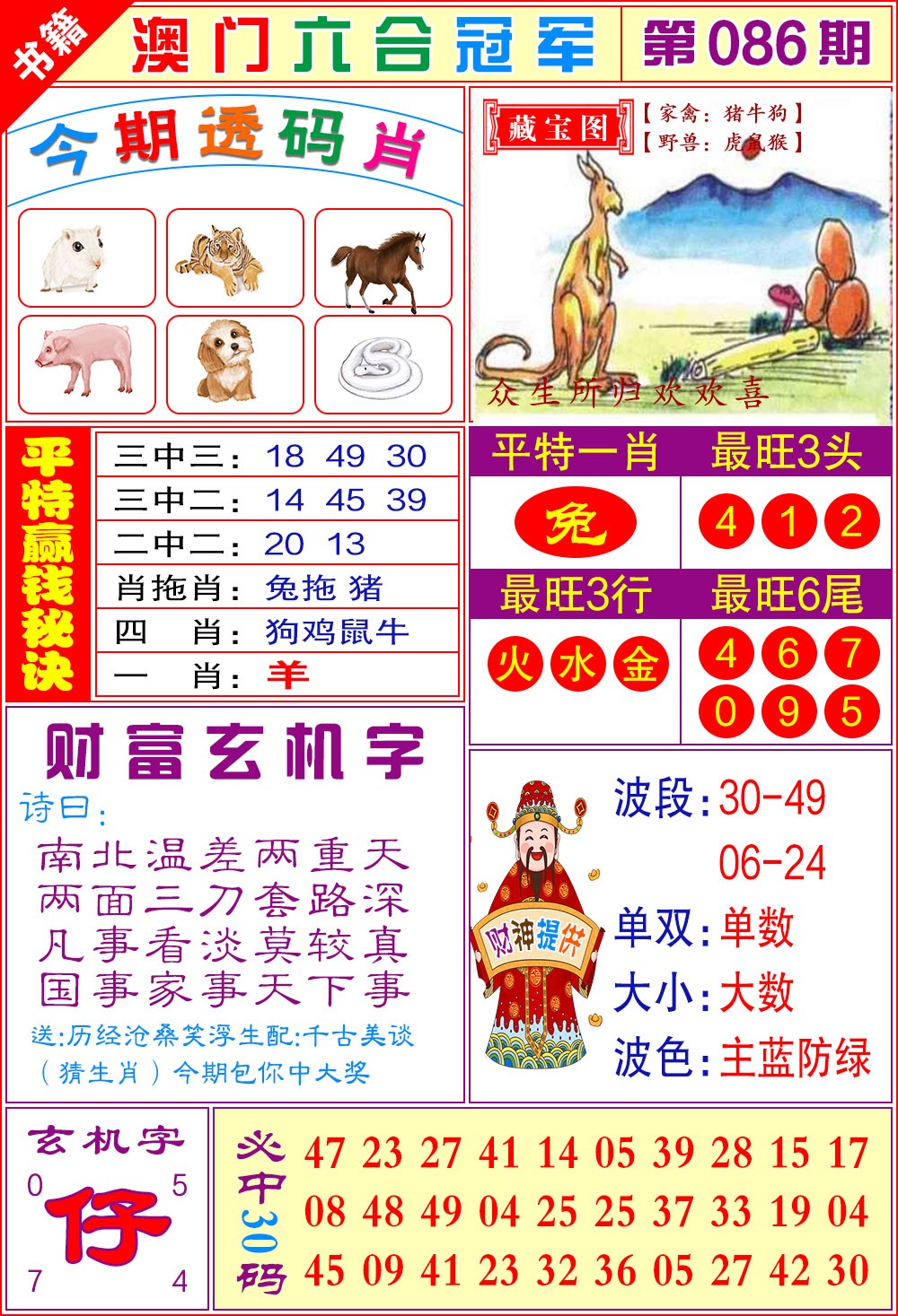 086期澳门六合冠军[图]