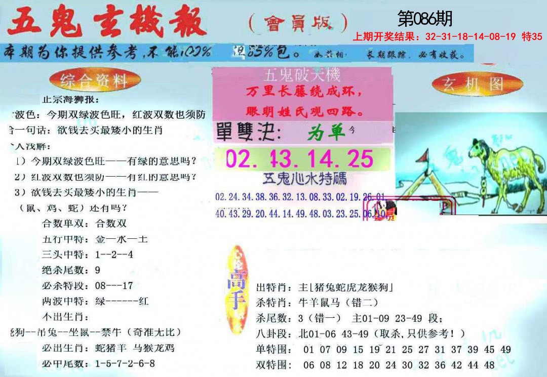 086期新五鬼玄机[图]