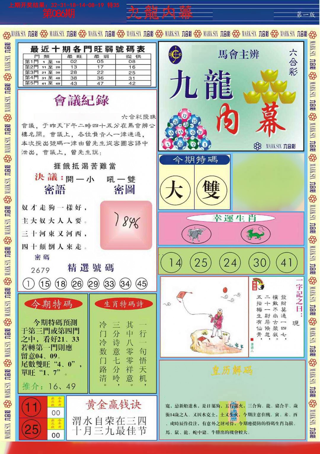 086期九龙内幕A[图]