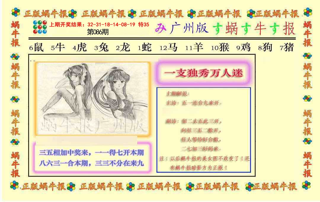 086期正版蜗牛报[图]