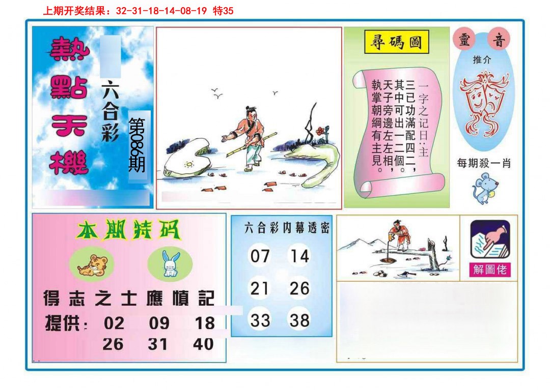 086期热点天机[图]