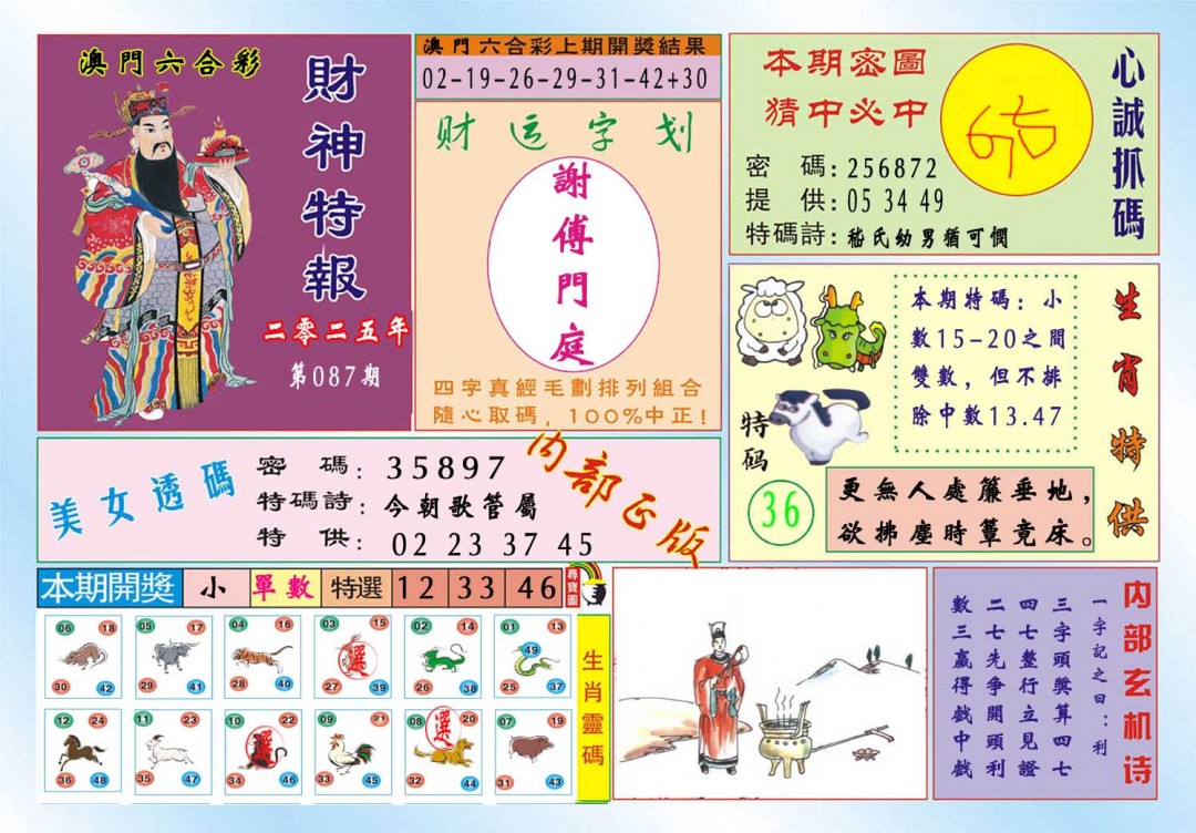 087期财神特报[图]