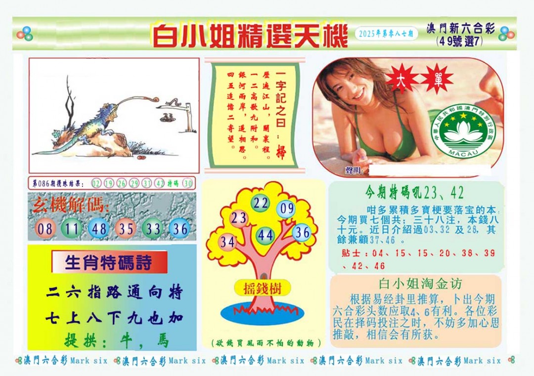 087期白小姐精选玄机A[图]
