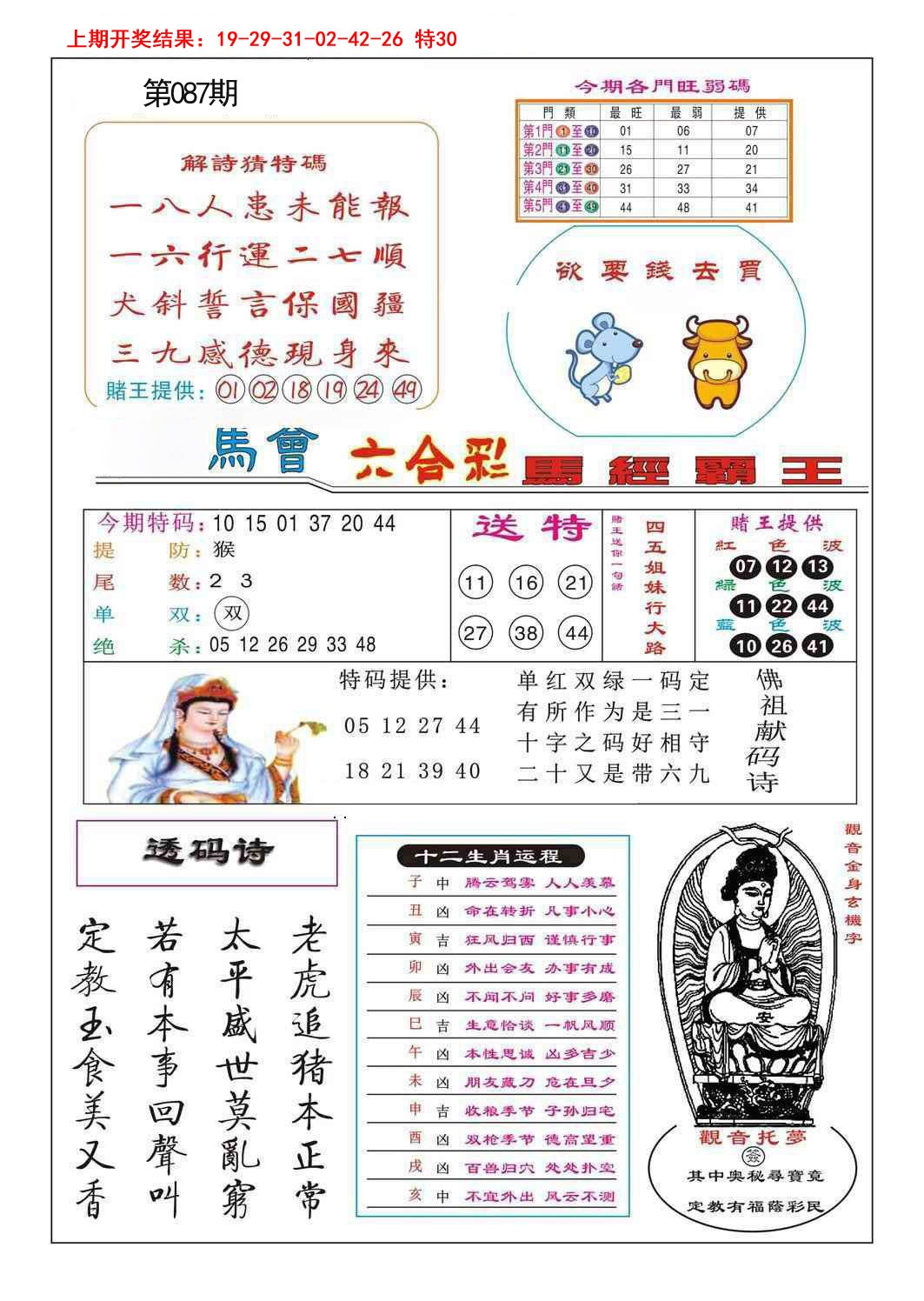 087期马经霸王[图]