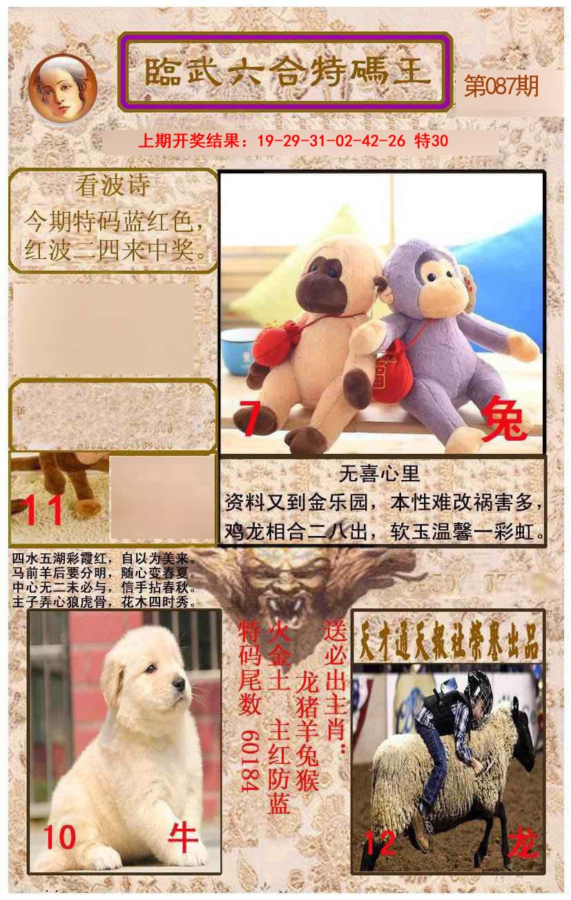 087期临武六合特码王[图]
