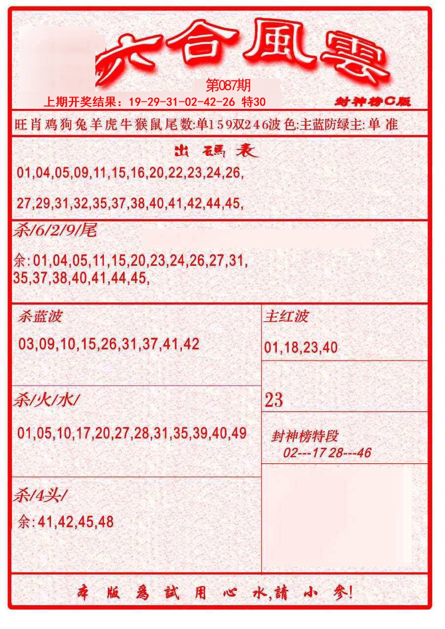 087期六合风云B[图]