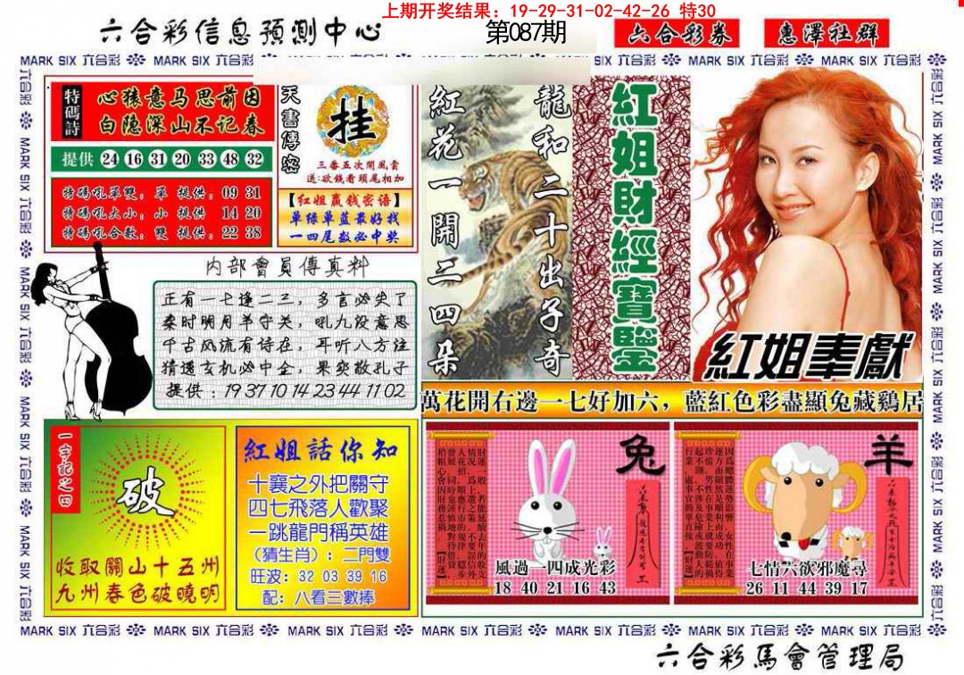 087期红姐财经宝鉴[图]