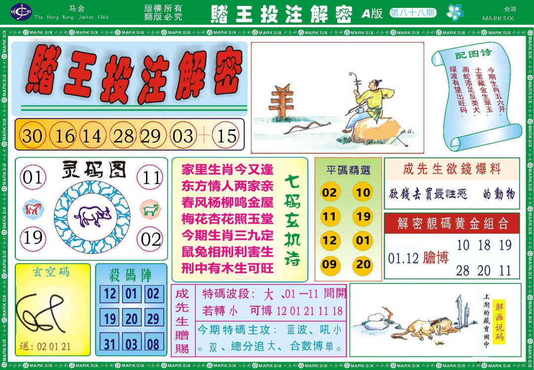 088期赌王投注解密[图]