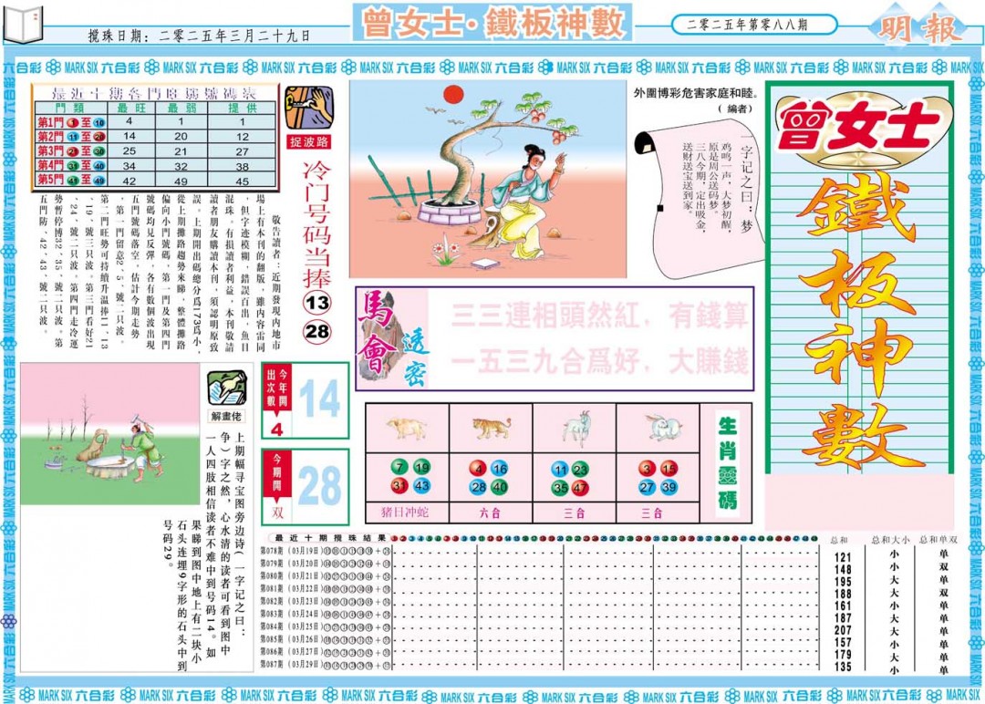 088期曾女士铁板神数A[图]