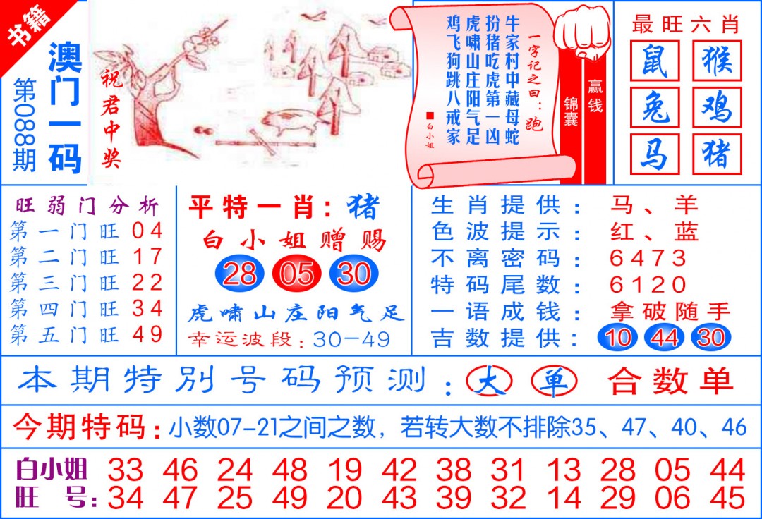 088期澳门飞龙宝典[图]