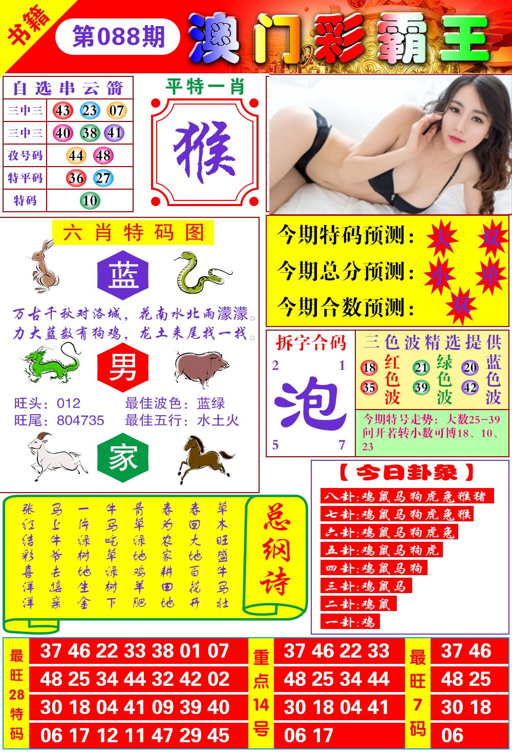 088期澳门彩霸王[图]