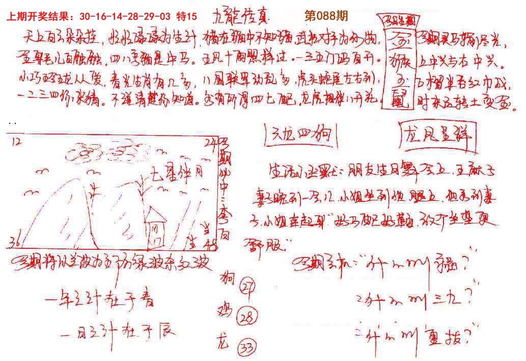 088期手写九龙内幕[图]