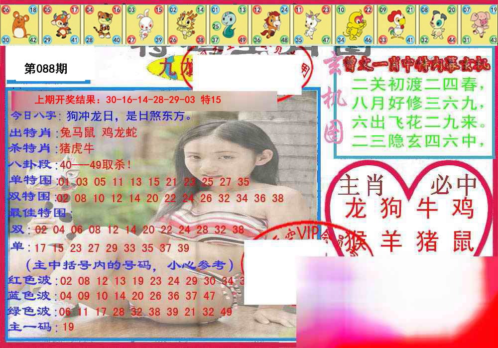 088期特码生肖图[图]