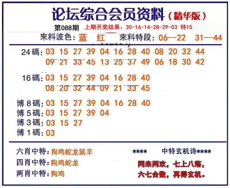 088期综合会员资料[图]
