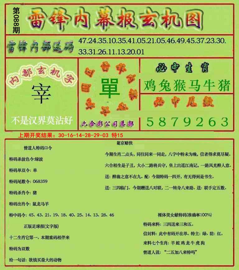 088期雷锋玄机报[图]