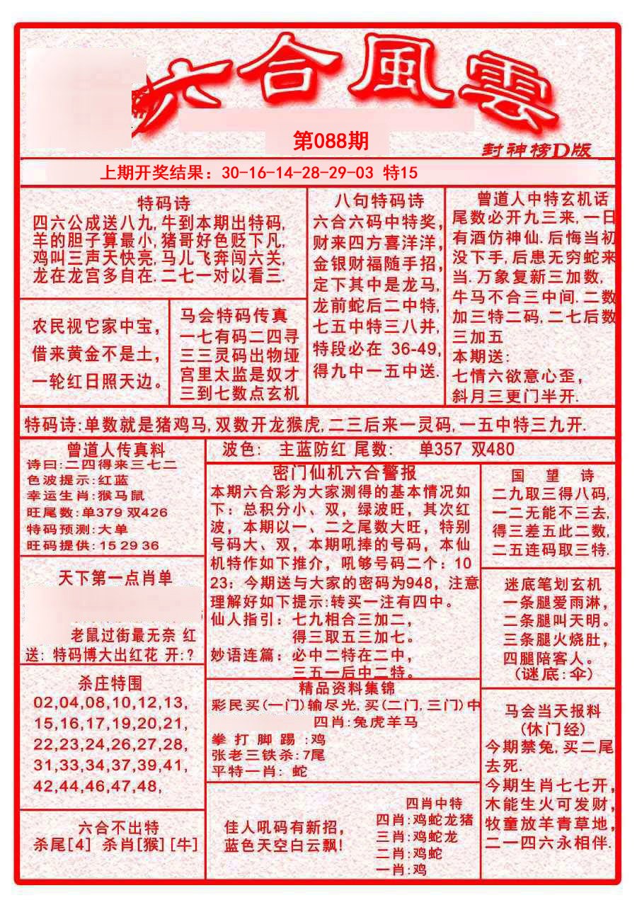 088期六合风云A[图]