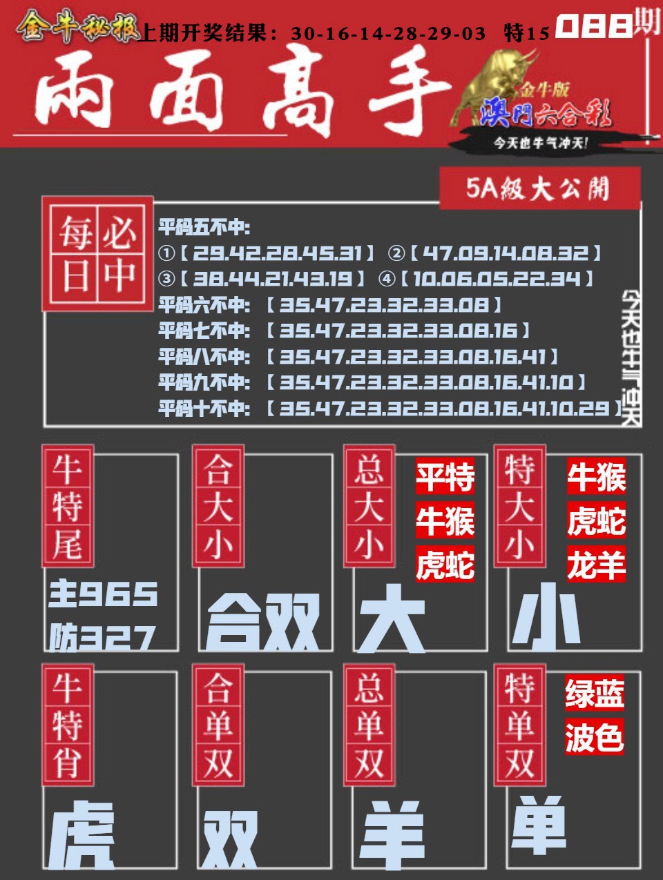 088期金牛两面高手[图]