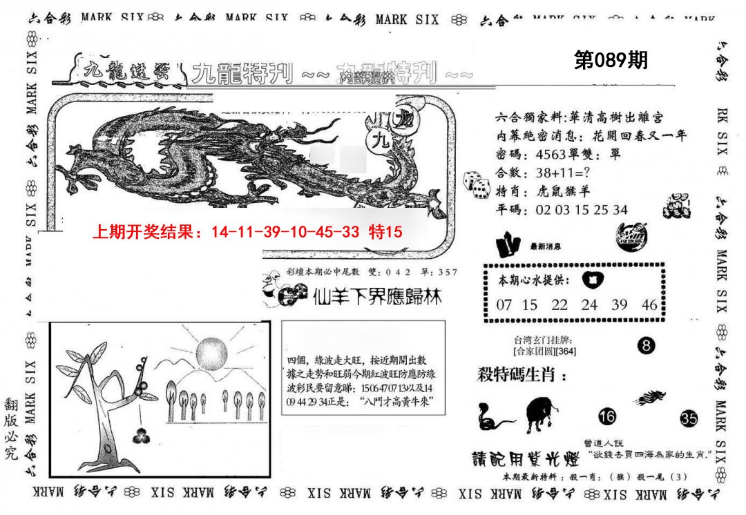 089期九龙特新刊[图]