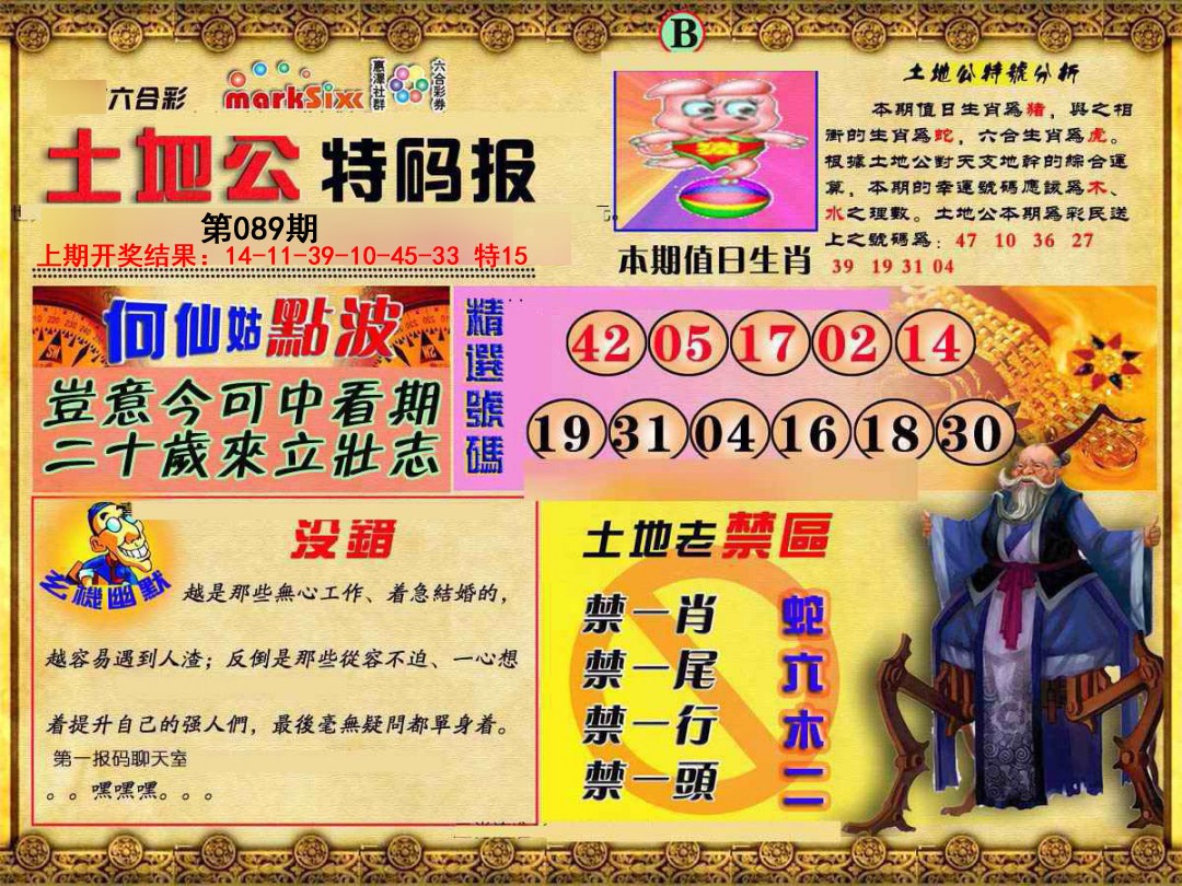 089期土地公特码报B[图]