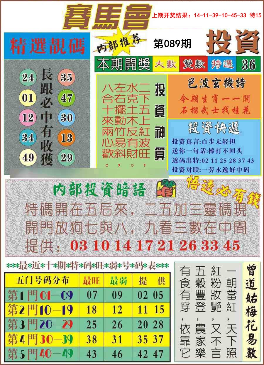 089期马会投资[图]